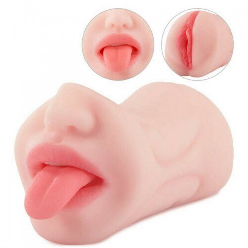 Masturbator Toy with Textured Mouth and Vagina