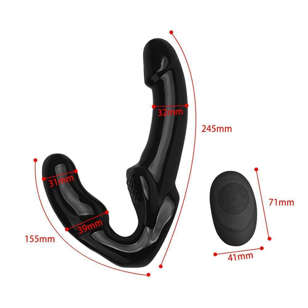 Vibrating Strapless Silicone Strapon Dildo