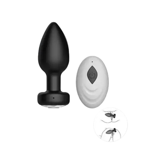 Wireless Remote Control Silicone Butt Plug Prostate Massager