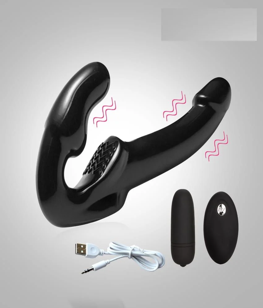 Vibrating Strapless Silicone Strapon Dildo