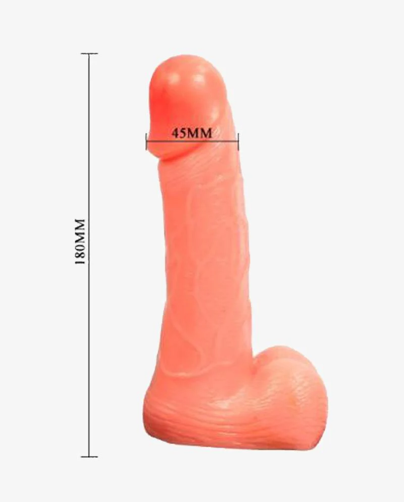 Solid Strap On Dildo With Balls for Lesbian