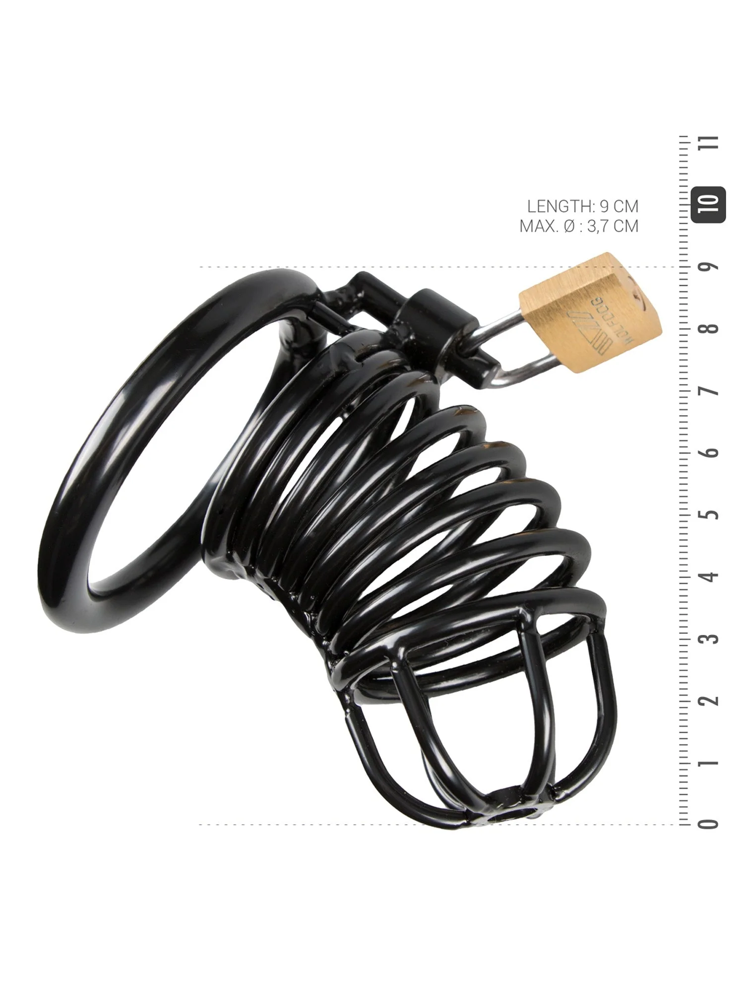 Black Metal Penis Chastity Cage Black Metal Penis Chastity Cage