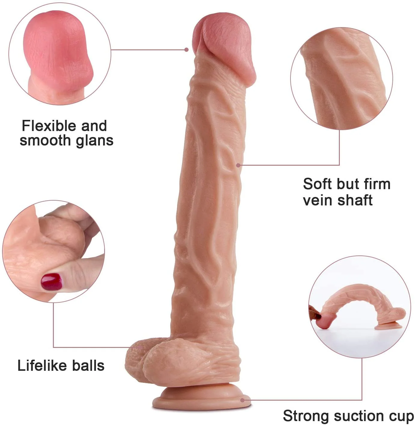 Big 10 Inch Huge Dildo with Strong Suction Cup Big 10 Inch Huge Dildo with Strong Suction Cup